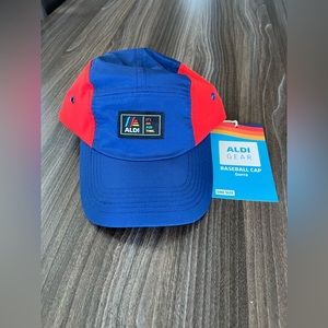 Red and Blue Aldi Hat